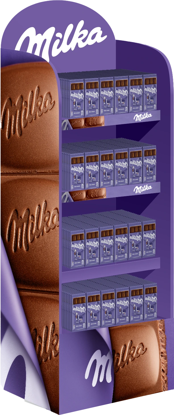Milka chocolate floor standee