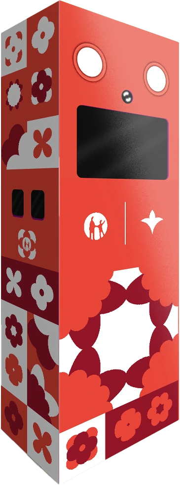 Red Coca-Cola arcade game standee