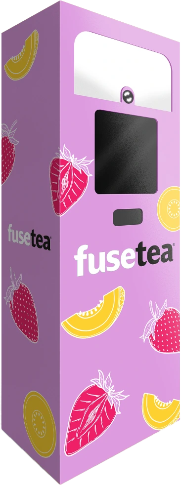 Fuse Tea branded vending machine