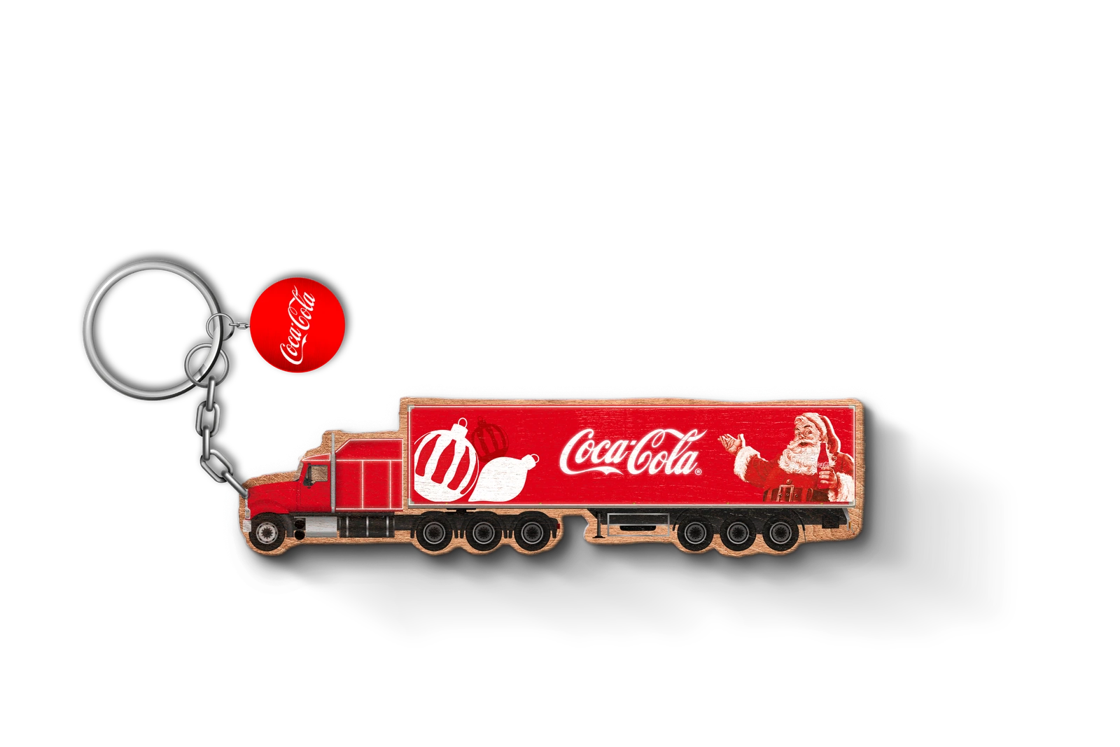 Miniature Coca-Cola truck keychain