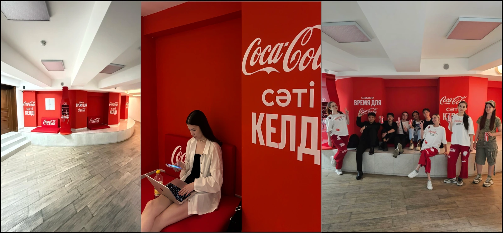 Coca-Cola branded university cafeteria and student corner